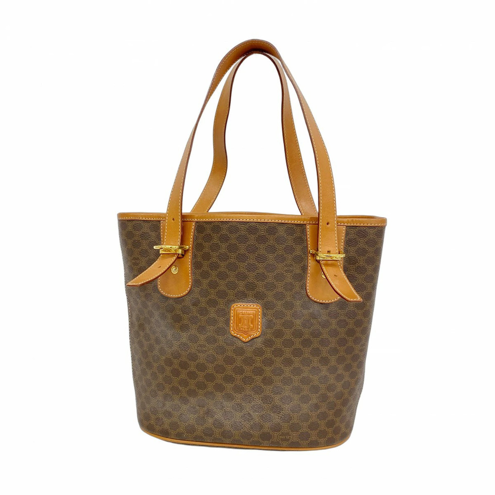 Celine Macadam Tote Bag Brown Gold